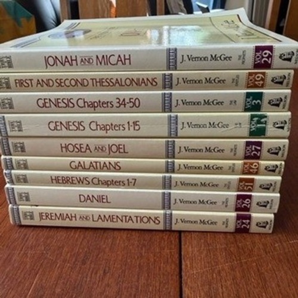 Lot of 9 J. Vernon McGee Thru The Bible Commentary Series Theology Christian